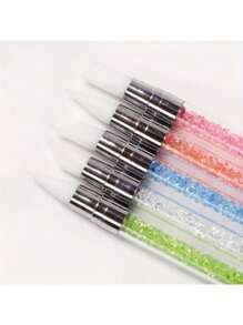 5 chiếc bút silicon hai đầu nghệ thuật làm móng nhiều màu, bút đầu gel nghệ thuật làm móng, que dập nổi sơn tĩnh điện, bút dập nổi, bút chấm, bút vẽ, bút chi tiết và bút vẽ móng tay. - Nhiều màu - Xem 4