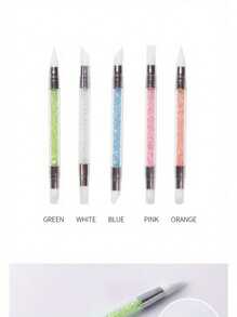 5 chiếc bút silicon hai đầu nghệ thuật làm móng nhiều màu, bút đầu gel nghệ thuật làm móng, que dập nổi sơn tĩnh điện, bút dập nổi, bút chấm, bút vẽ, bút chi tiết và bút vẽ móng tay. - Nhiều màu - Xem 8