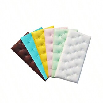 4pcs/6pcs Self-Adhesive 3D Soft Padding Wall Stickers For Tatami Bed Headboard, TV Background, Bedroom, Living Room, Kindergarten, Renovation Stickers Peel Wall Panels, Wall Paper, Wallpapers, Spring Decoration Items Refresh Your Home, Rama Decoration Stickers Gifts Birthday Graduation