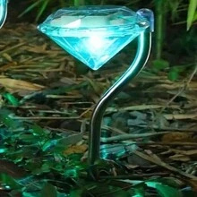 4 piezas Luz solar LED de cristal en forma de arco para jardín, adecuada para hermosos caminos y céspedes al aire libre