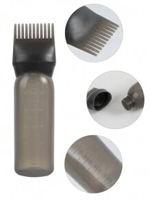 2件套发根梳涂抹瓶，带头皮按摩器洗发刷，染发和头皮护理工具，猫耳造型，美发造型工具，发饰 - 彩色 - 查看 10