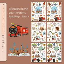 Warner Bros. 6 件卡通动漫人物贴花，防水家居浴室贴纸，个性化魔术墙贴