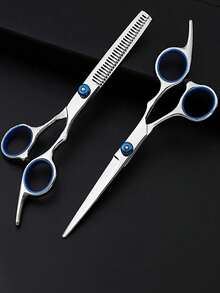 3pcs Haircutting Tools Set Including Hair Comb, Scissors, Hair Trimmer, Cutting Scissors, Tooth Scissors, Thinning Scissors, And Bangs Clipper. - Multicolor - View 5