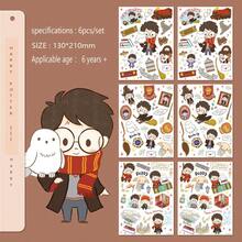 Warner Bros. 6 件卡通动漫人物贴花，防水家居浴室贴纸，个性化魔术墙贴