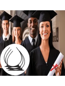 Graduation Cap Headband, Headband Insert Fixing Graduation Cap And Hairstyle, Upgrade Interior Graduation Cap Headband - Black - View 6