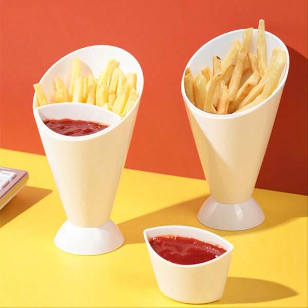 Plastic French Fry Cup, Vegetable Salad Cup, Western Style French Fry Cup, PP Salad Cup, Snack Cup, French Fry Cup, Party Baking Supplies