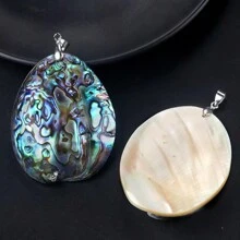Large Abalone Shell Pendant With Colored Edges For DIY Jewelry Necklace,  European And American Style - Abalone Pendant - View 4
