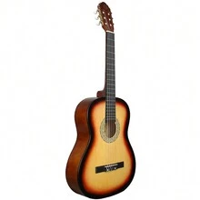 Guitarra clásica de 39 pulgadas con cuerdas de nylon y tamaño completo, guitarra acústica redondeada para principiantes, estudiantes y adultos - Multicolor - Ver 9
