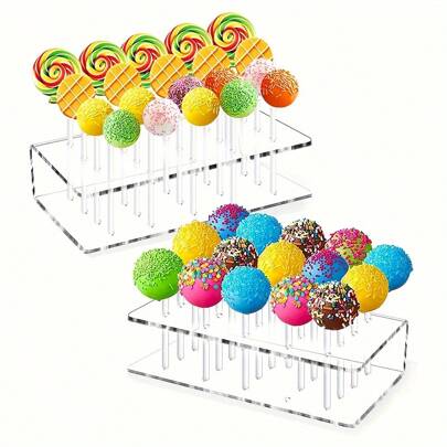 1pc 15 Cavity Transparent Acrylic Lollipop Holder, Suitable For Wedding, Birthday, Party Table Decoration Food Display Stand Christmas Gift Wedding Birthday Party Favors Home Decor Room Decor,Kitchen,Christmas Gift