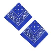 Women Bandana & Square Scarves - 2 Royal Blue - View 1