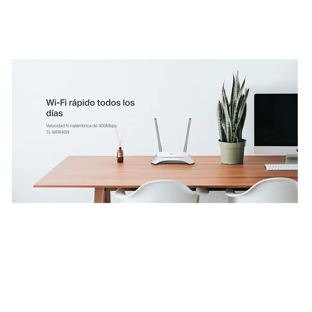 Tp-link Wifi Router Repetidor Acces Point 300mbps, Tl-wr840n - Blanco - Añade 3