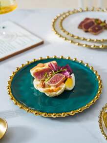 1 件陶瓷盘子，适用于家庭、客厅、餐厅、厨房牛排盘、西式托盘，适用于谷物、蔬菜、肉类、面包，适用于户外、婚礼、派对、礼物、生日 - 彩色 - 查看 7