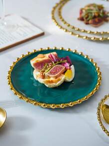 1 件陶瓷盘子，适用于家庭、客厅、餐厅、厨房牛排盘、西式托盘，适用于谷物、蔬菜、肉类、面包，适用于户外、婚礼、派对、礼物、生日 - 彩色 - 查看 6