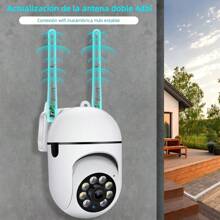 La configuración de la sala de seguridad opcional de la sala de seguridad de la cámara de doble frecuencia 5G se utiliza para PTZ externos e internos externas, monitoreo automático, alarma de color, alarma de color y visión de 360 ​​grados, sistema de cámara de vigilancia de seguridad del hogar admite un sonido de dos vías, 5G red de red 5G, 5G red Sistema El sistema de audio de dos vías, Monitoreo móvil La grabación de la noche humana en la visión nocturna por la noche, grabación de video durante todo el día, monitoreando al bebé, anciano, ancianos y mascotas - Tipo de Enchufe A USA (110-127V) - Ver 3