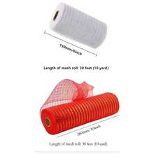 PP Mesh Ribbon Flower Wreath Making Material DIY Home Decoration And Festival Arrangement Supplies - Purple - View 3