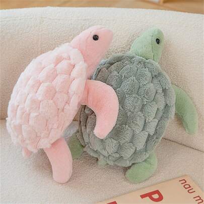 Cute Plush Turtle Doll, Soft Stuffed Animal Sea Turtle Tortoise Doll, Room Decor, Children's Birthday/Christmas Gift For Boys And Girls (Slight Color Difference Between Batches Of Fabric Is Acceptable, Product Should Be Close To Promotional Image)