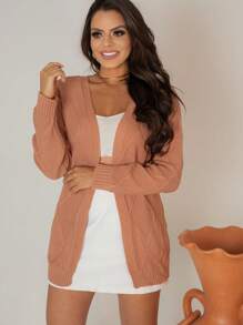 Women Cardigans - 卡其色 - 查看 3