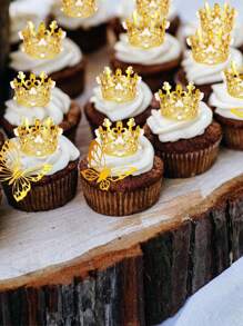 6 piezas Mini coronas con forma de corona con perlas, perfectas para decoraciones de fiesta de cumpleaños, regreso a la escuela, Día de San Valentín