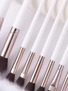 20支化妆刷套装，包含散粉刷、轮廓刷、腮红刷、高光刷、眼影刷、眉刷、睫毛刷、眼影刷、晕染刷、晕染刷，刷毛柔软，方便携带，旅行必备，女士/女孩礼物，化妆刷套装，化妆刷套装，化妆刷套装，全套化妆工具，化妆刷套装，化妆刷套装，化妆礼品套装，套装，赠品，专业化妆刷，全套化妆工具 - 白色 - 查看 5