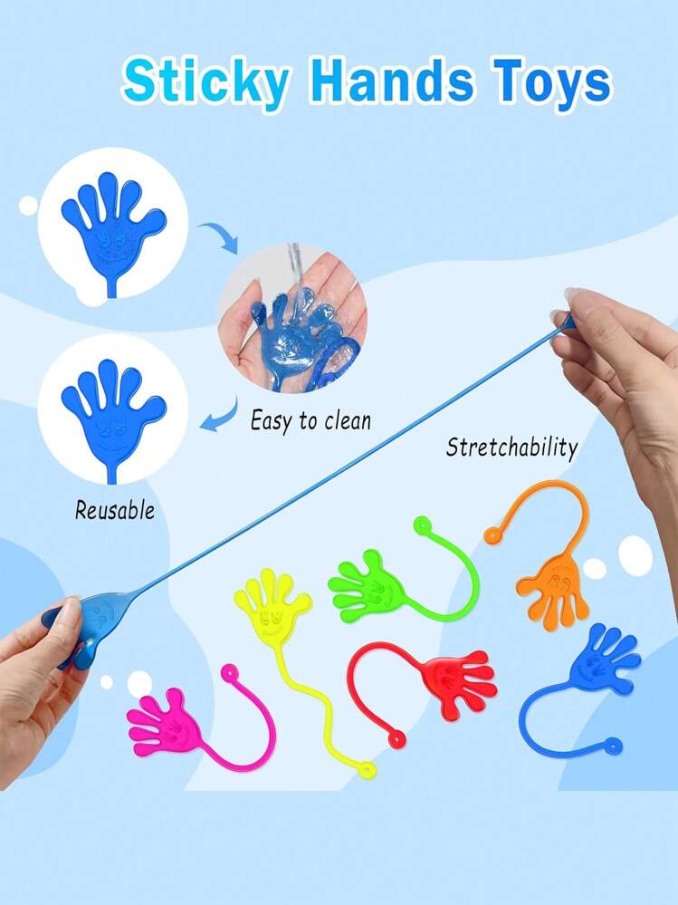 Ainiv 20 Pezzi Colorato Sticky Hands Giocattoli per Bambini, Mani appiccicose Giocattoli per