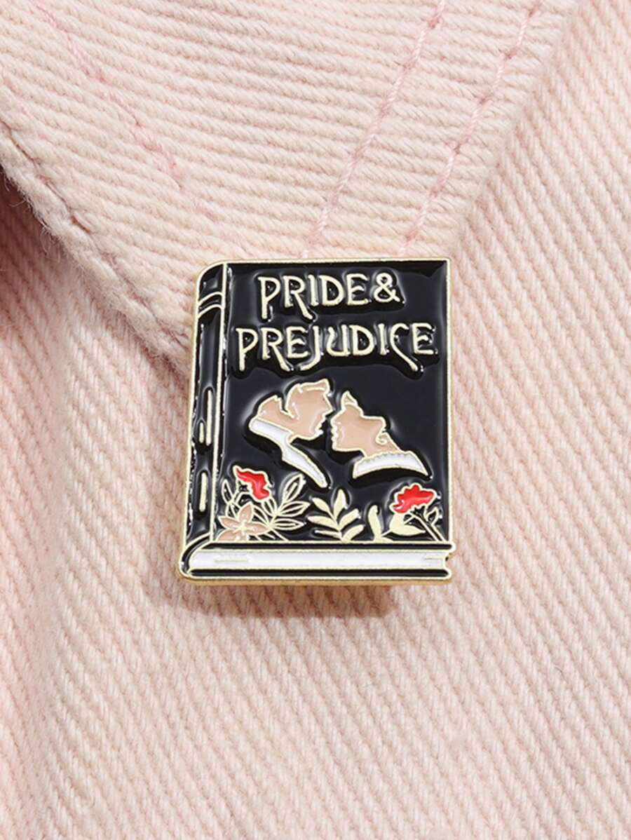 1 pieza Broches de esmalte de libro Orgullo y Prejuicio, personalizados, de drama romántico y novela de cine, insignias de solapa, joyería punk gótica, regalo para amigos - Multicolor - Ver 1