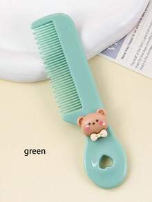 1 件装马卡龙风格儿童梳子，最新日本可爱卡通动物设计（兔子、猫、小鸡、熊）可爱便携梳子，适合婴儿和学生，送给朋友的礼物 - 彩色 - 查看 7