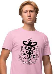 Men T-Shirts - 淺粉色 - 查看 1