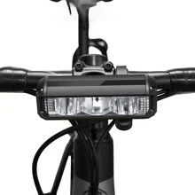 1pc High Brightness Aluminum Alloy Bicycle Light, 2600 Lumens, USB Rechargeable Flashlight Bicycle Front Light - Multicolor - View 6