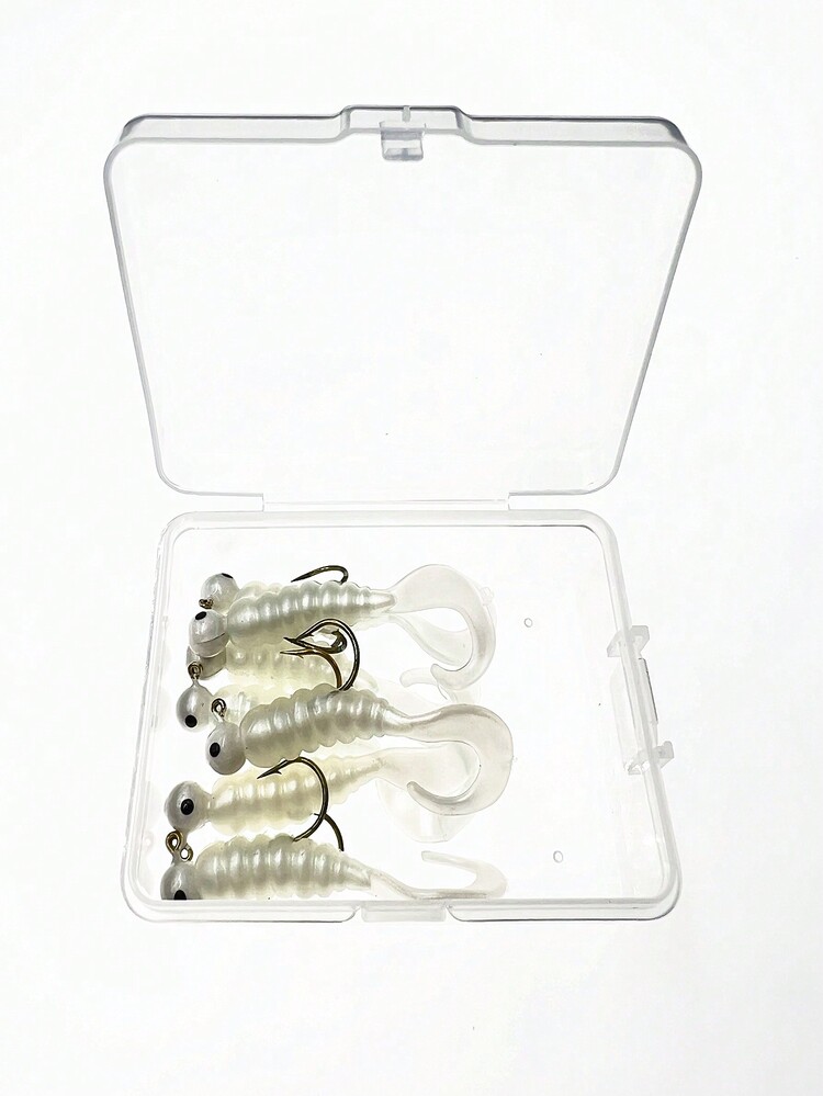 1 hộp/7 chiếc 2g Chì Đầu Móc Cong Đuôi Mồi Mềm, Dành Cho Mồi Câu Cá Bass & Cá Rô - Nhiều màu - Xem 12