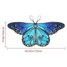 1Pc Kids Butterfly Wings Cape Girls Fairy Shawl Pixie Cloak Fancy Dress Costume Gift Halloween