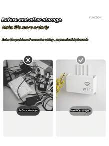 Caja de almacenamiento montada en la pared para caja de TV WiFi inalámbrica, router, estantería de almacenamiento abierta, sin necesidad de taladrar, montada en la pared - Multicolor - Ver 8