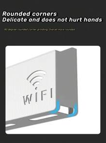 Caja de almacenamiento montada en la pared para caja de TV WiFi inalámbrica, router, estantería de almacenamiento abierta, sin necesidad de taladrar, montada en la pared - Multicolor - Ver 10