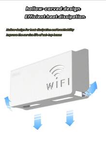 Caja de almacenamiento montada en la pared para caja de TV WiFi inalámbrica, router, estantería de almacenamiento abierta, sin necesidad de taladrar, montada en la pared - Multicolor - Ver 7
