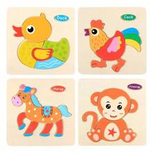 Kids Wooden Puzzles - Multicolor - View 7