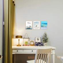 單片海岸風景啟發畫無框畫，北歐風格聚酯纖維浪花圖騰鳳梨長方形壁畫，適用於客廳、臥室、書房家居裝飾 - 彩色 - 查看 32