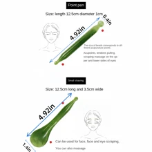 Bộ dụng cụ mát-xa Gua Sha 7 chiếc - Bấm huyệt trên mặt bằng nhựa tự nhiên Thanh thư giãn cơ đầu tự nhiên, Nâng cơ mắt & cằm đôi, Lược kinh tuyến & Bảng làm đẹp - Nhiều màu - Xem 7