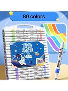 New Acrylic Marker Student Watercolor Pen Art Painting Special Color Opaque Stackable Color Marker Set - Pink - View 11