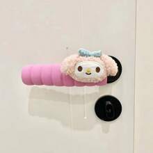 Sanrio مجموعة من 2 قطعة غطاء واقي لمقبض الباب بتصميم ميميلودي، ديكور كرتوني كاواييي لحماية الباب من الاصطدام، ديكور منزلي مضاد للكهرباء الساكنة لحماية الجدران في غرفة النوم وغرفة المعيشة