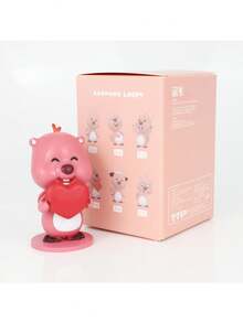 Pastel de castor rosa figurita de coche de dibujos animados lindo muñeco coreano regalo - Rosa - Ver 2