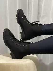 Women Mid-Calf Boots - 黑色 - 查看 2