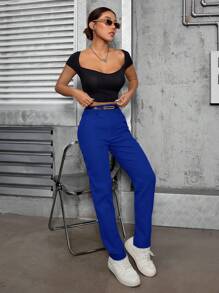 Women Pants - Royal Blue - View 4