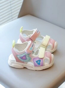 2025 年夏季新款儿童凉鞋，女童软底防滑桃色沙滩凉鞋 - 粉色 - 查看 3