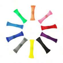Multi-Color Stretchy Mesh Bead Squeeze Toy, Fidget Toy Stress Relief Woven Net Pipe Beads Toy, Random Color - Multicolor - View 5