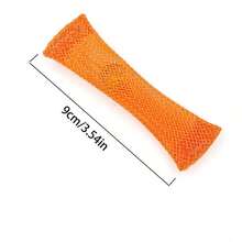 Multi-Color Stretchy Mesh Bead Squeeze Toy, Fidget Toy Stress Relief Woven Net Pipe Beads Toy, Random Color - Multicolor - View 6