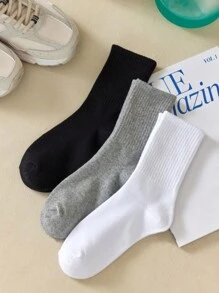 3双女款高筒过膝袜（黑白灰），秋季