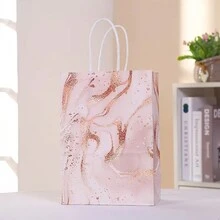 10pcs Marble Gift Bag - Perfect For Party Gifts And Decor - Marble Paper Bag - View 7