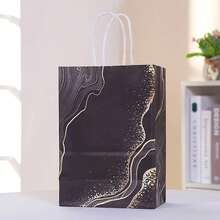 10pcs Marble Gift Bag - Perfect For Party Gifts And Decor - Marble Paper Bag - View 6