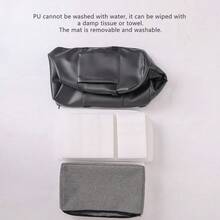 寵物手提袋汽車座位籃四季通用儲物汽車坐墊便攜式寵物手提包 底部防滑透氣網雙面墊內置安全繩，防止寵物逃脫 適用於所有車輛型號 - 黑色 - 查看 9