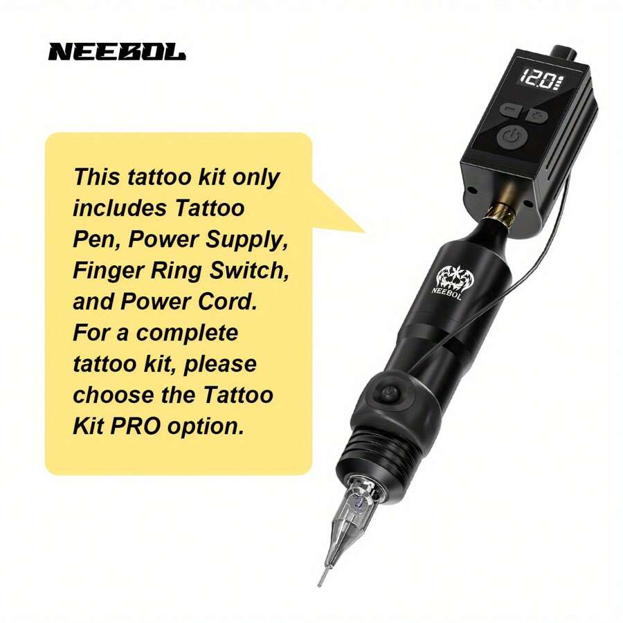 1set, Neebol Wireless Tattoo Kit, Tattoo Power Supply With Ring Switch