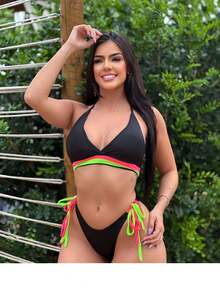 Women Bikini Sets - 黑色 - 查看 2